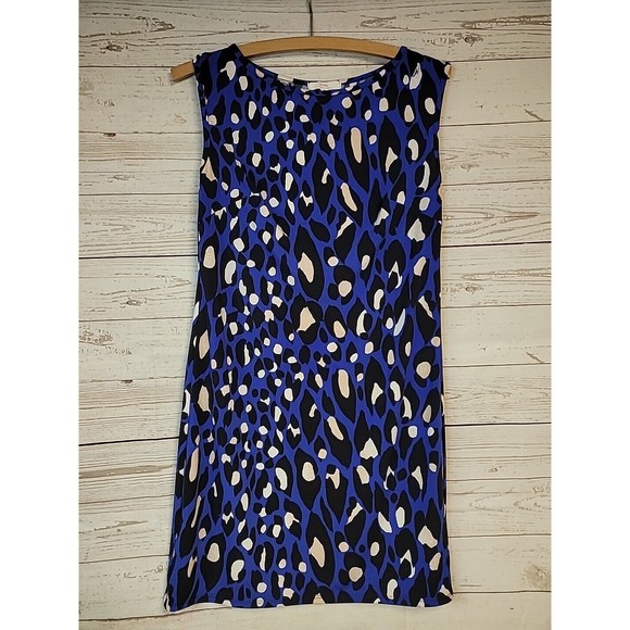 Trina Turk Size Small Blue Animal Print Dress‎ Sleeveless - Picture 1 of 8